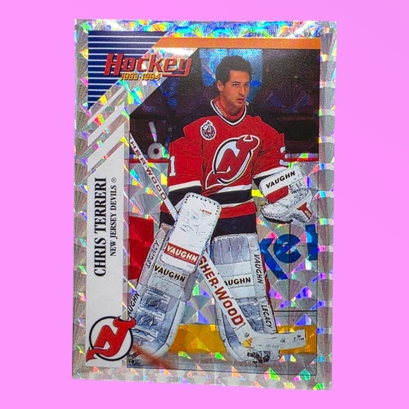 1993-94 Panini Hockey NHL Chris Terreri New Jersey Devils #D Sticker - Picture 1 of 4